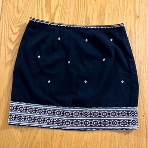 Madewell Black Skirt with Geometric Print sz 6